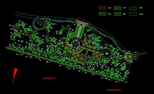 河道绿化CAD设计平面图下载-编号14983251-园林CAD图纸